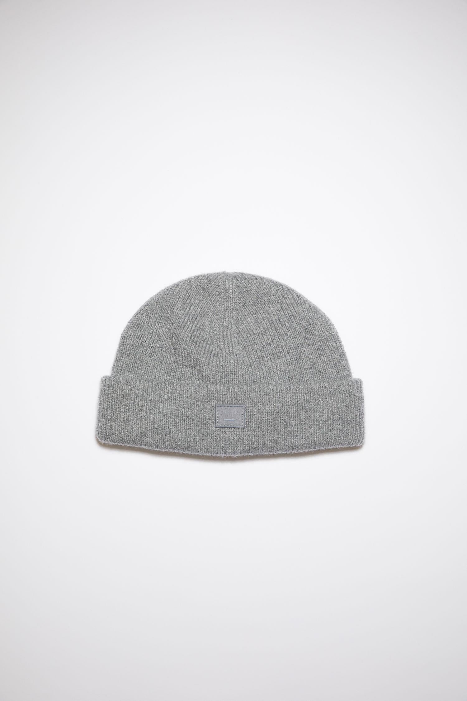 Acne Studios Accessories Lue | Knit Beanie Mini Pansy Face Grey Melange