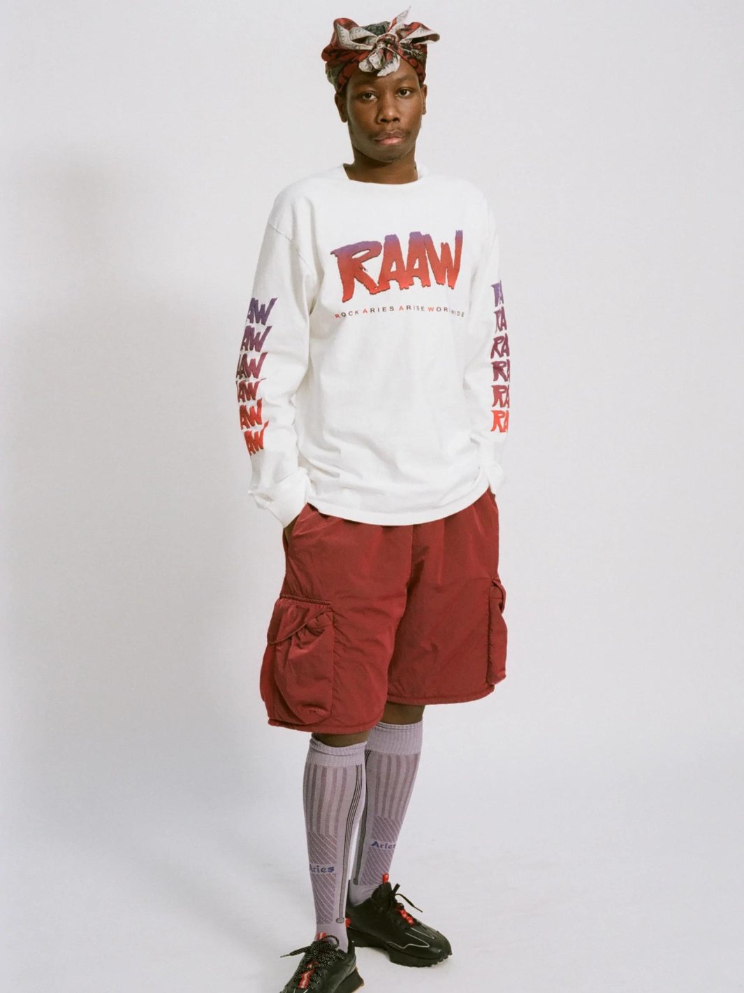 Aries Tees & Longsleeves Longsleeve | RAAW LS Tee White