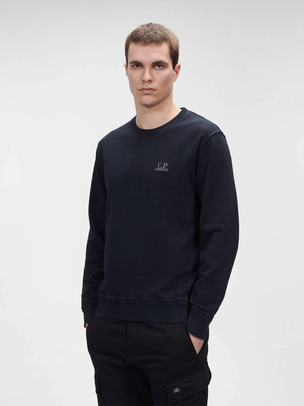 C.P. Company Sweaters Genser | Crew Neck Sweatshirt Navy