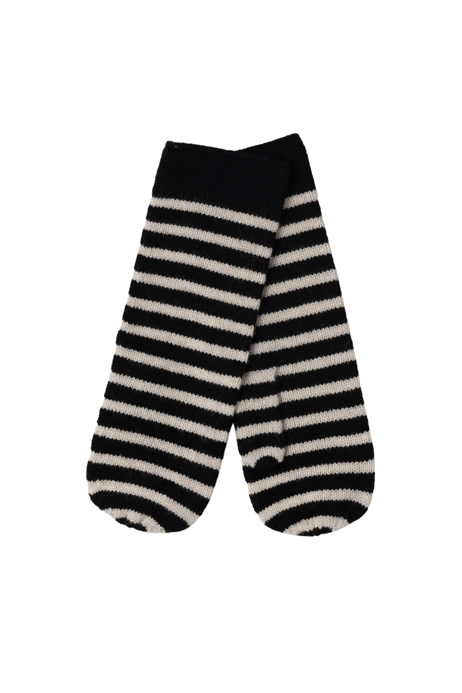 Fall Winter Spring Summer Accessories Votter | Marseille Mittens Black Barley Stripe