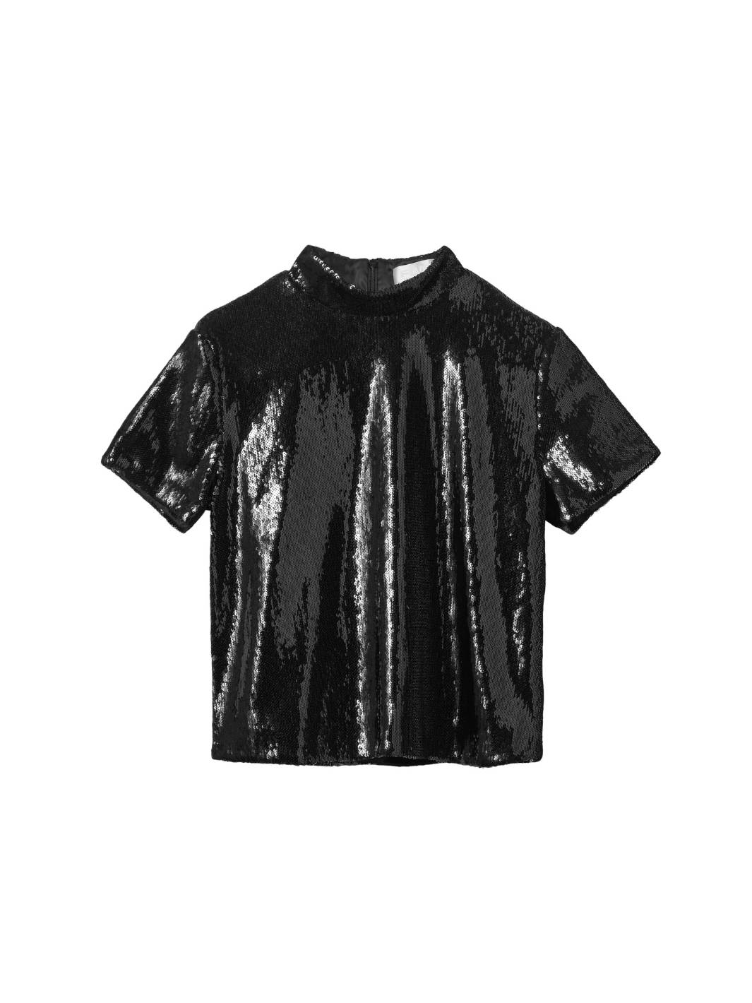 Fall Winter Spring Summer Tops Topp | Mineral Sequin Top Black