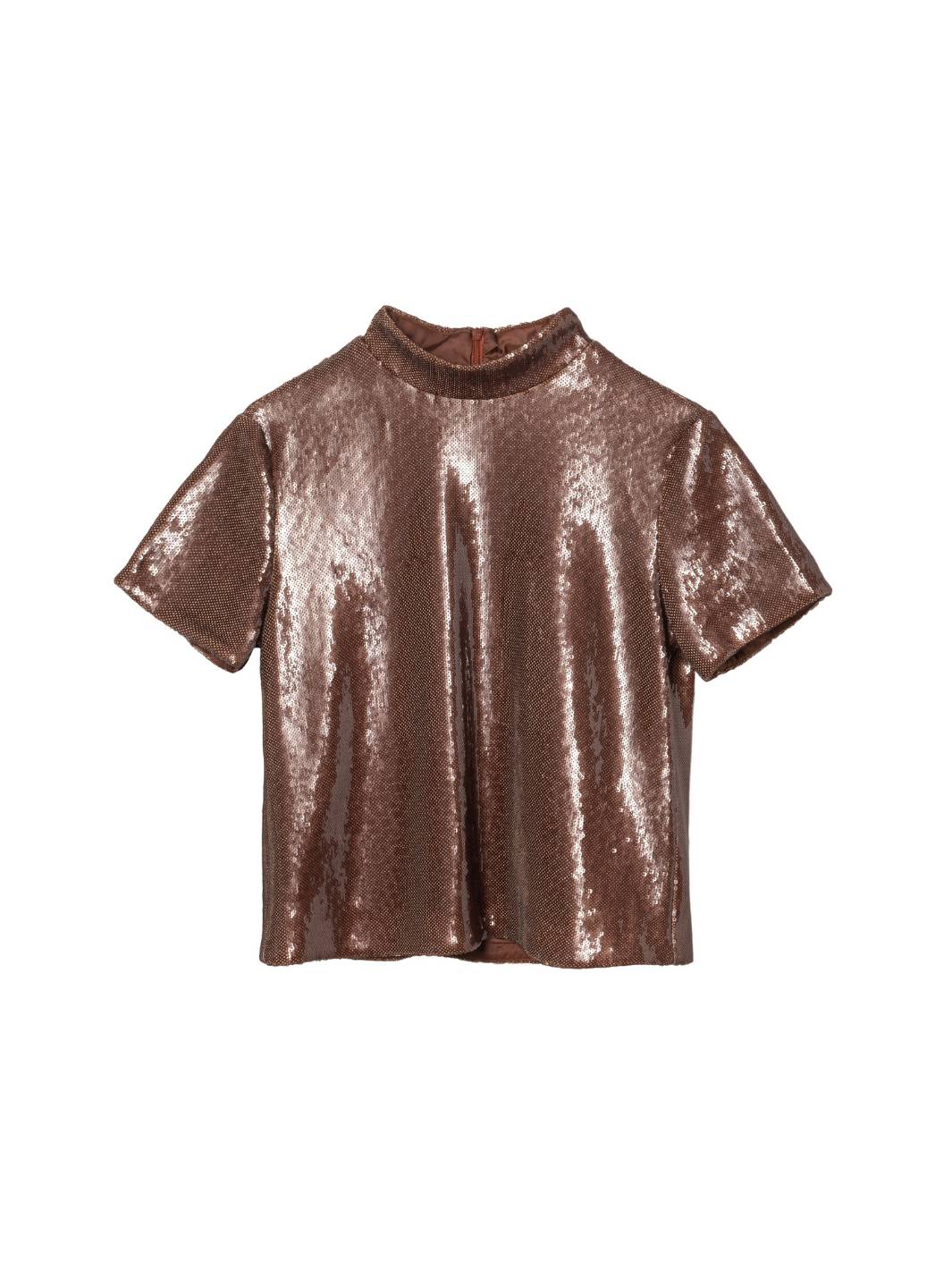 Fall Winter Spring Summer Tops Topp | Mineral Sequin Top Cola