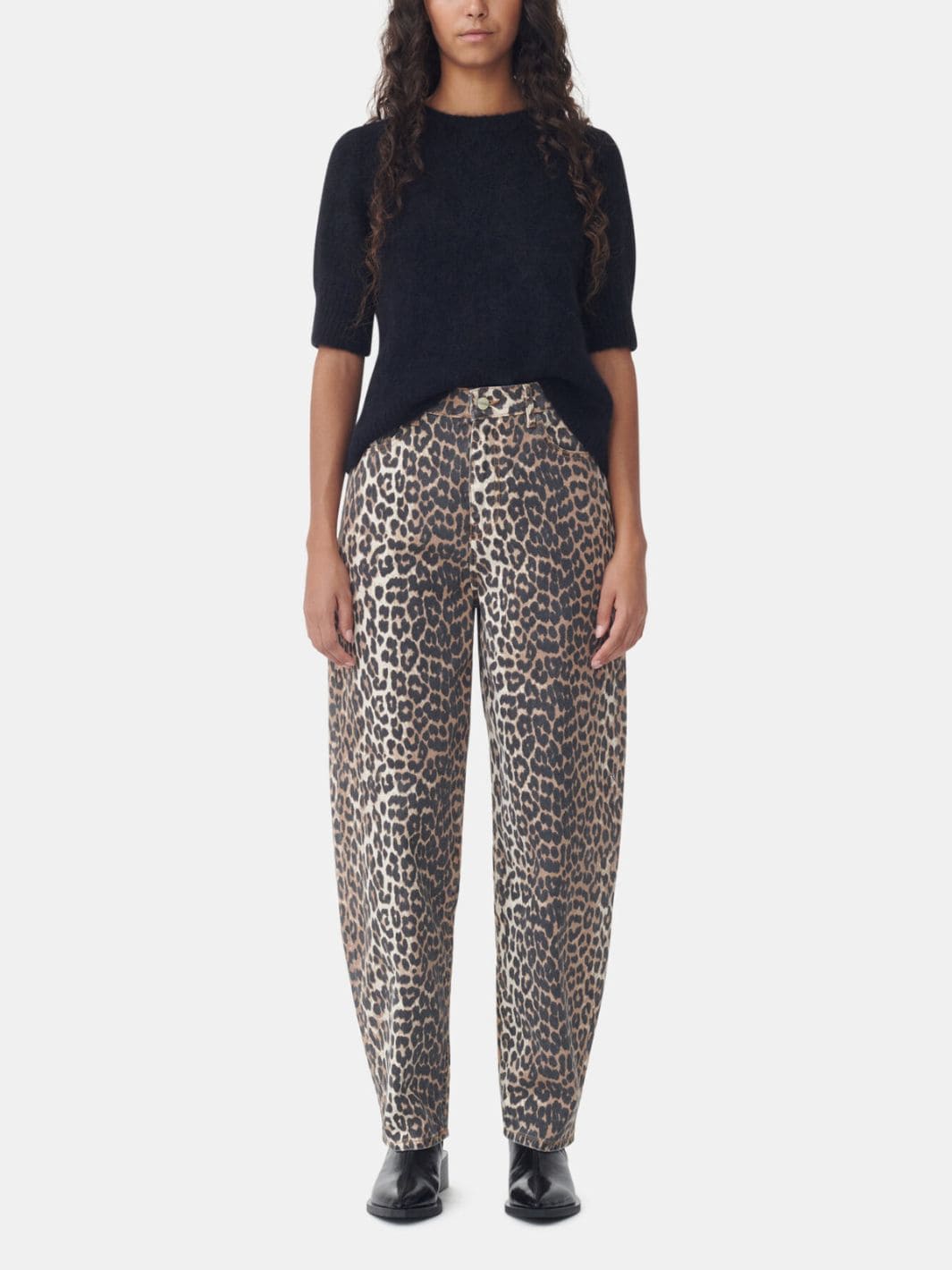 Ganni Bukser Bukse | Print Denim Stray Leopard