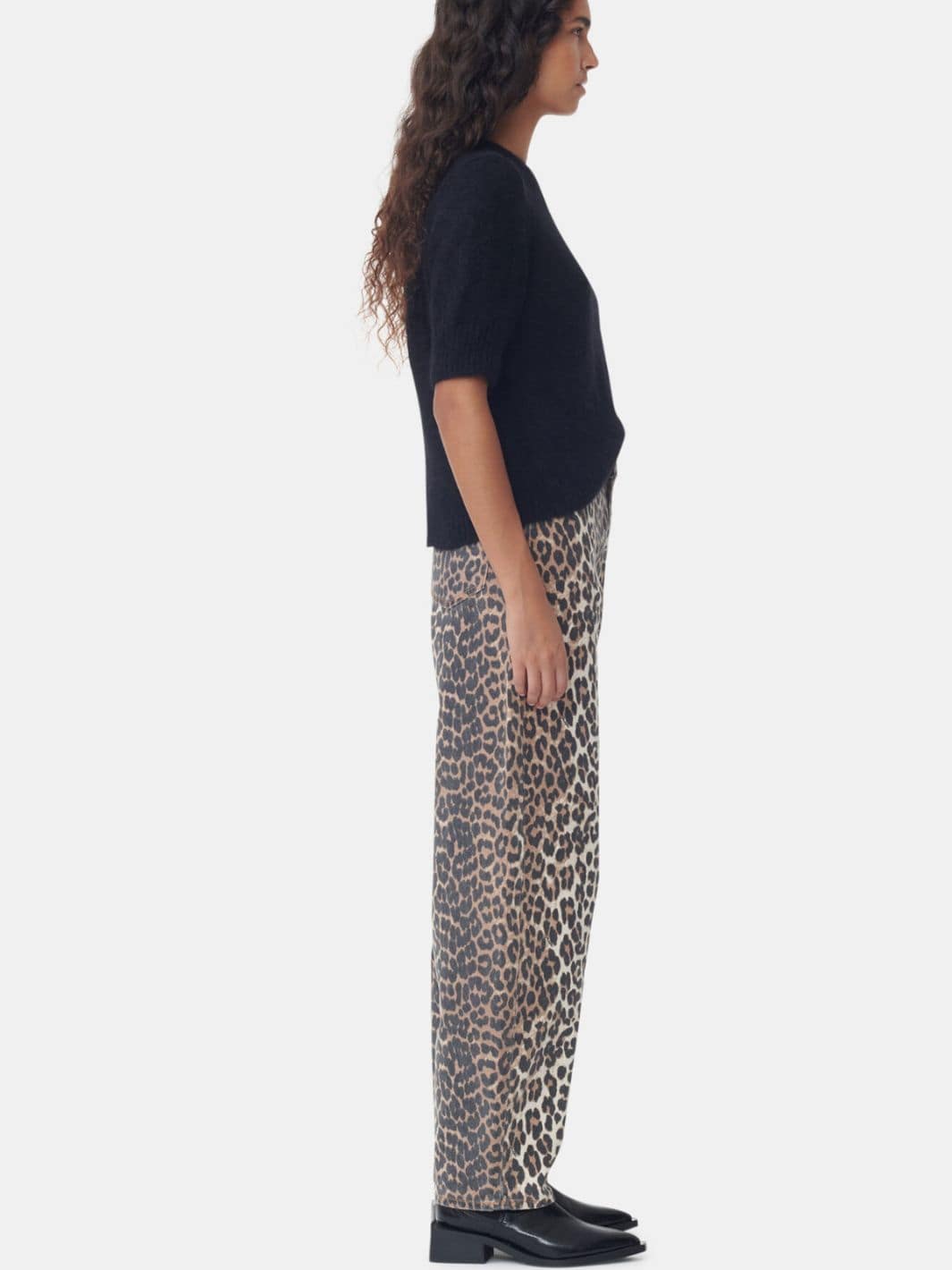 Ganni Bukser Bukse | Print Denim Stray Leopard