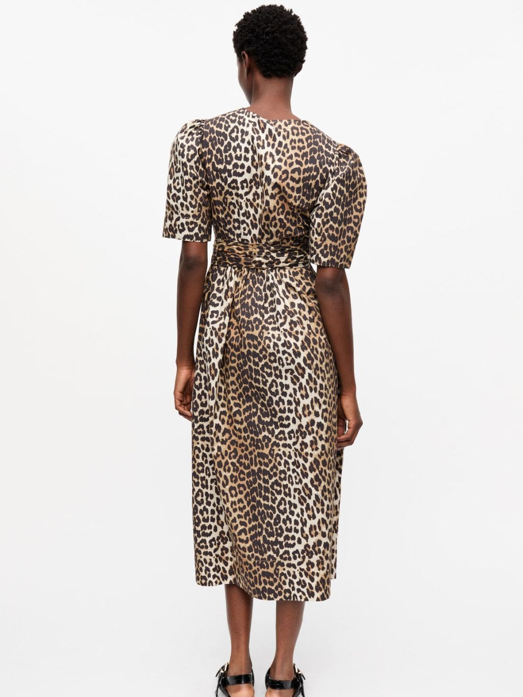 Ganni Dresses Kjole | Printed Cotton Tie Strap Midi Dress