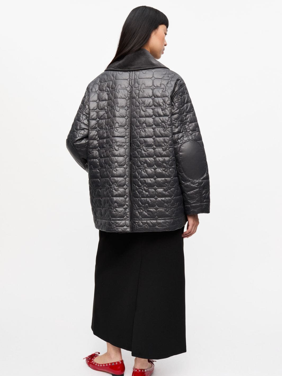 Ganni Jackets Jakke | Shiny Quilt Midi Jacket