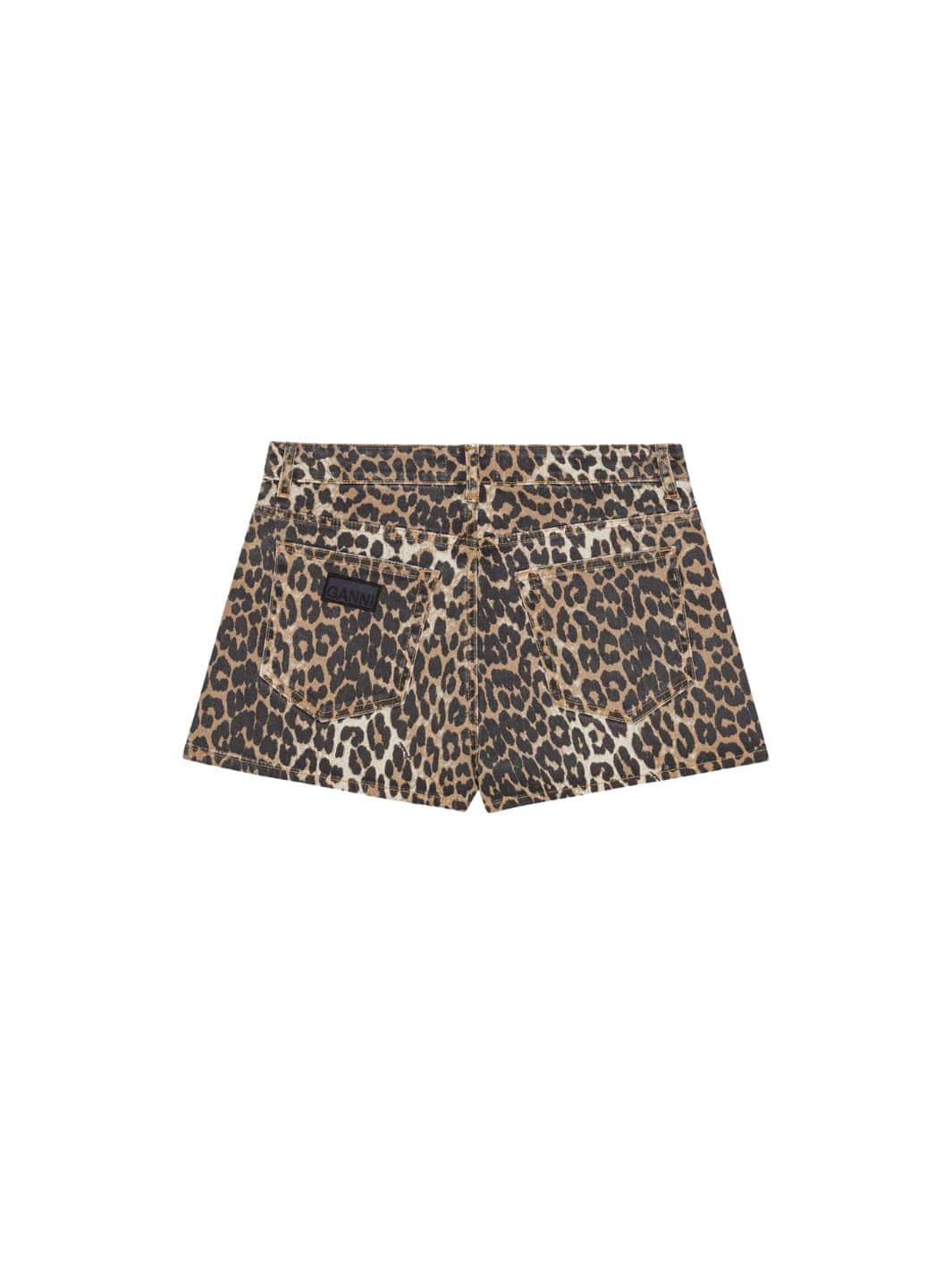 Ganni Shorts Shorts | Print Denim Hotpants Leopard