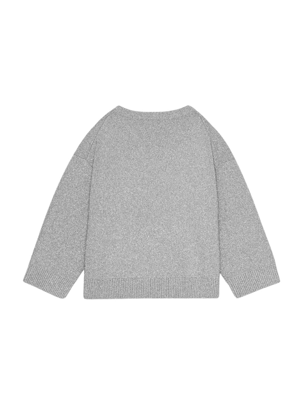 Ganni Sweaters Genser | Sparkle Doubleface O-Neck Silver