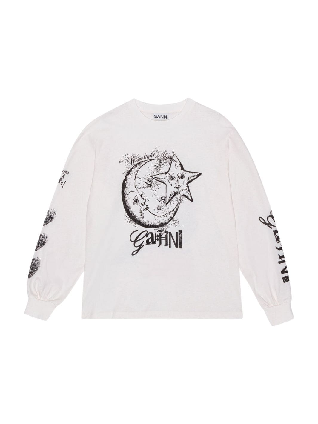 Ganni Tees & Longsleeves Genser | Future Heavy Jersey Moon Long Sleeve T-s