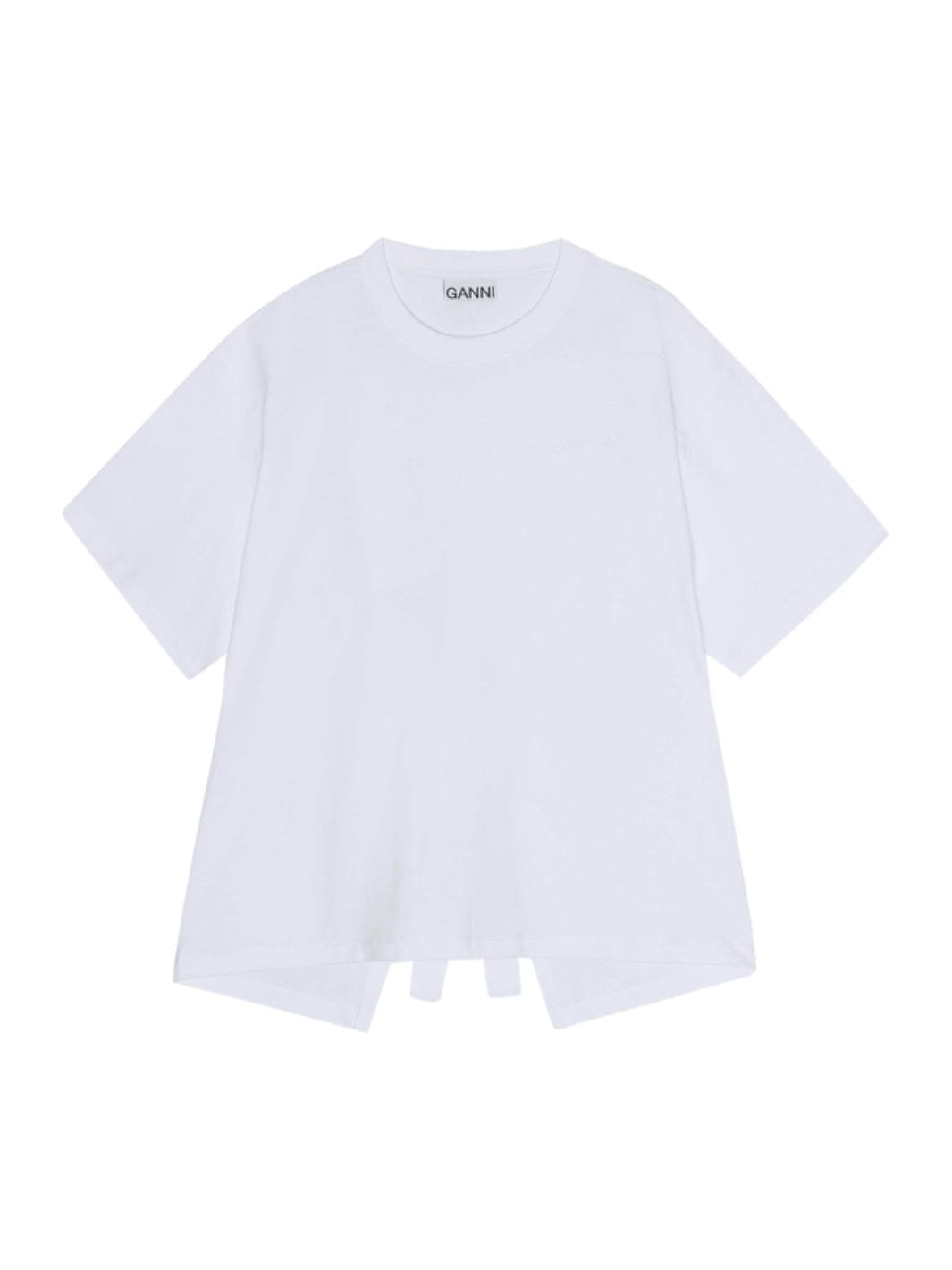 Ganni Tees & Longsleeves T-Skjorte | Heavy Cotton Drop Shoulder Open Back