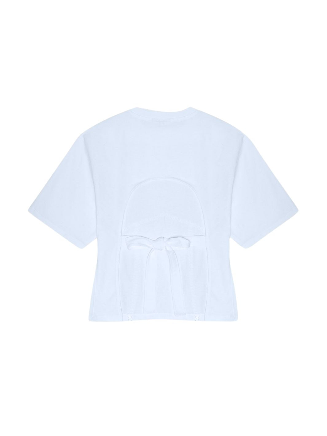 Ganni Tees & Longsleeves Topp | Heavy Cotton Tie Back Waisted T-Shirt