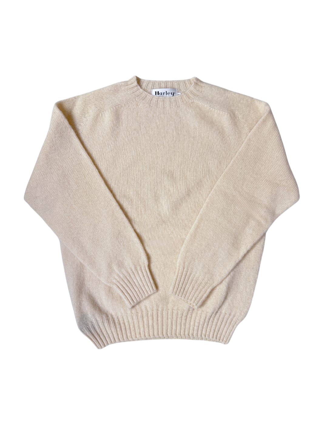 Harley of Scotland Sweaters Genser | Crew Neck Sweater Shaggy Cream