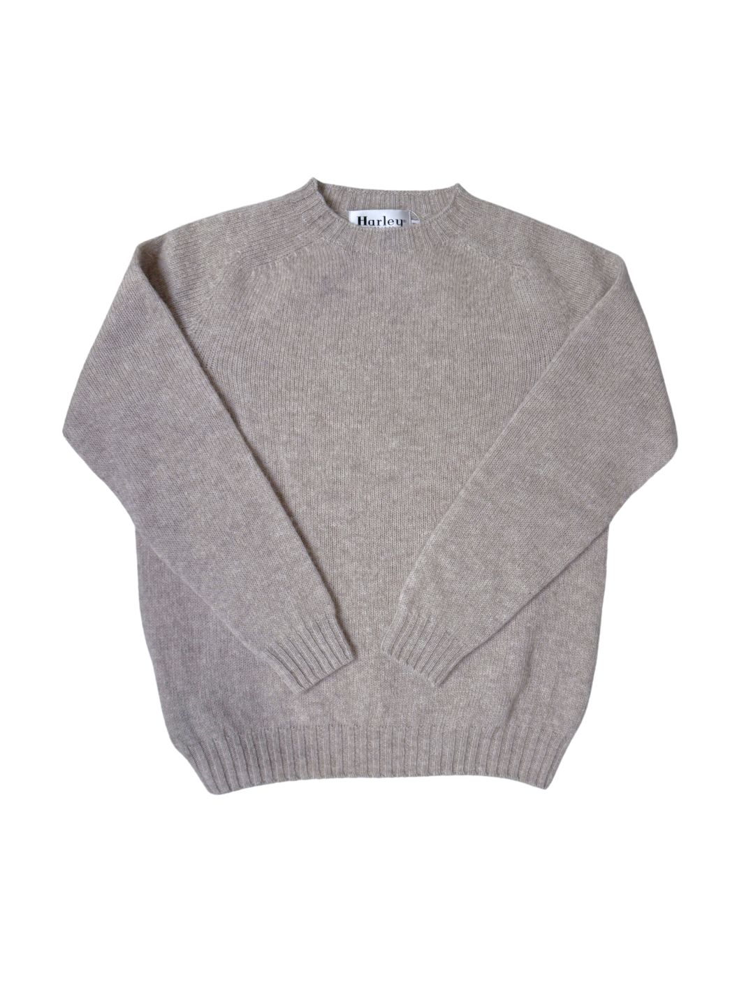 Harley of Scotland Sweaters Genser | Crew Neck Sweater Shaggy Putty