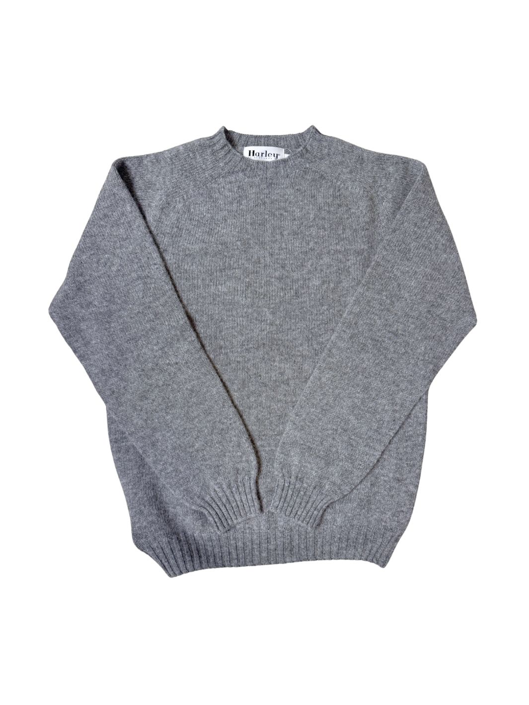 Harley of Scotland Sweaters Genser | M Crew Neck Sweater Med Grey