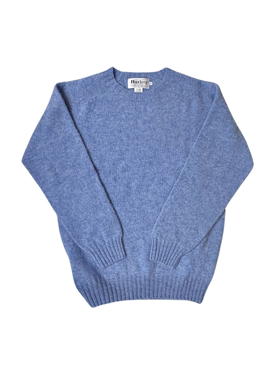 Harley of Scotland Sweaters Genser | M Crew Neck Sweater Shaggy Glacier