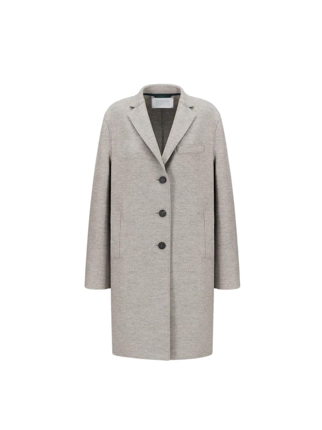 Harris Wharf London Outerwear Kåpe | Topcoat Pressed Wool Stone Melange