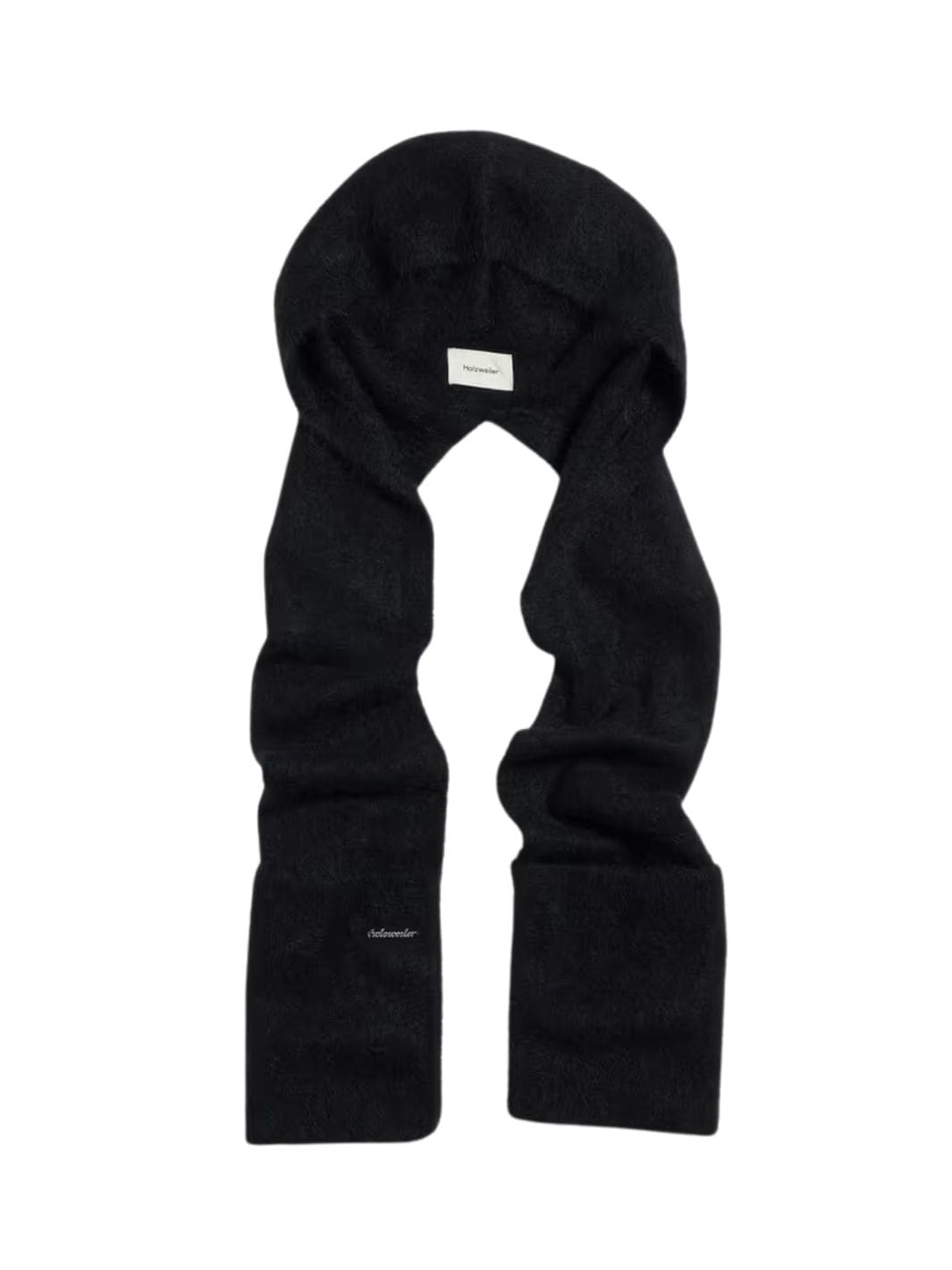 Holzweiler Accessories Skjerf | Fluffy Hood Scarf Black