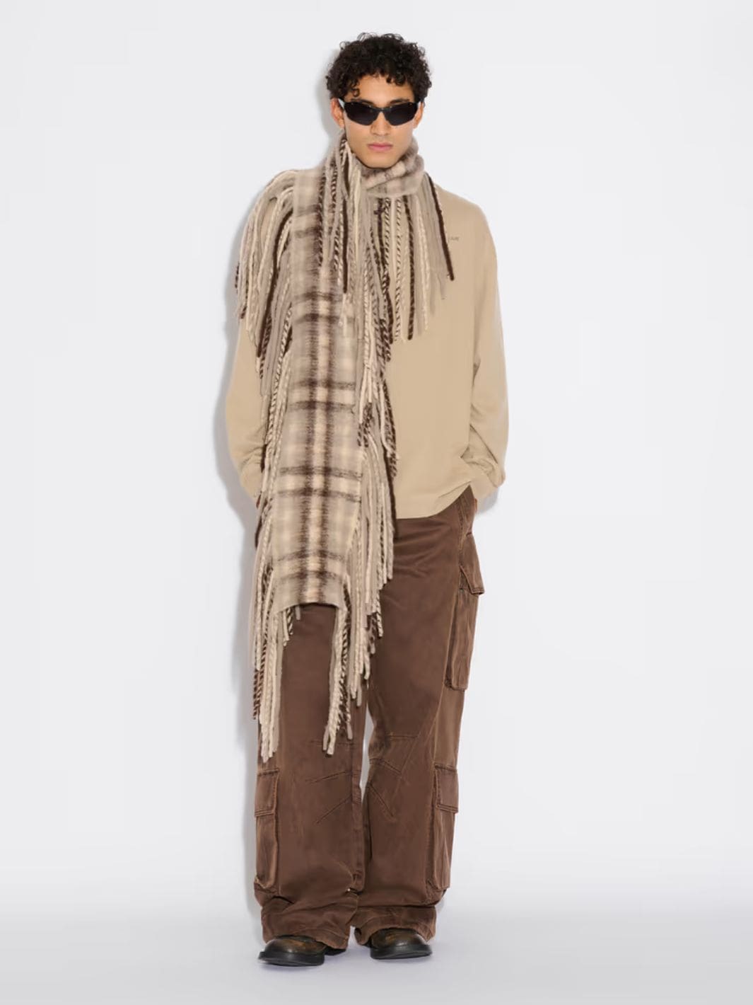 Holzweiler Accessories Skjerf | Tassel Scarf Brown Check