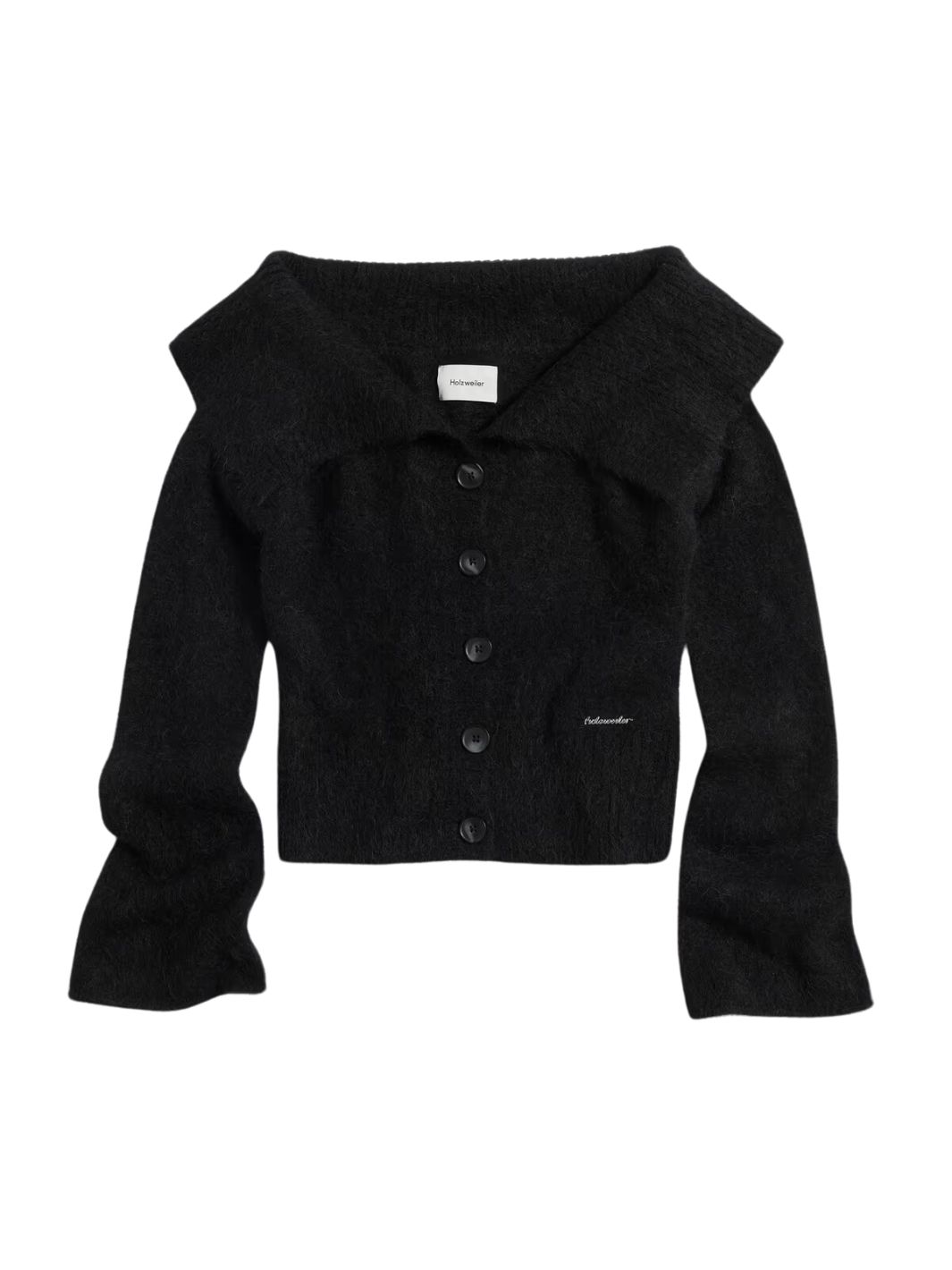 Holzweiler Sweaters Cardigan | Off Shoulder Cardigan Black