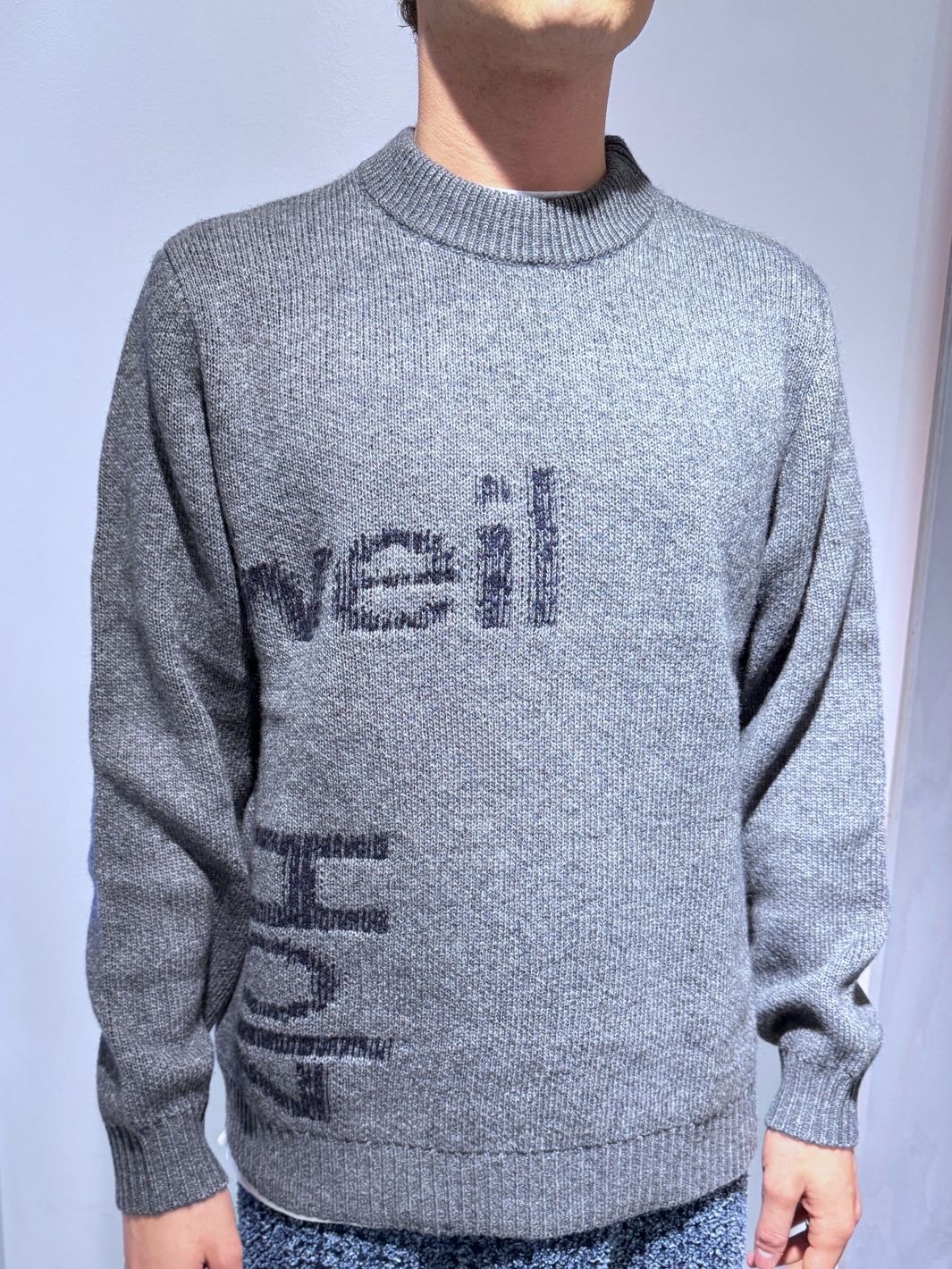 Holzweiler Sweaters Genser | Haza Logo Crew Grey Mix