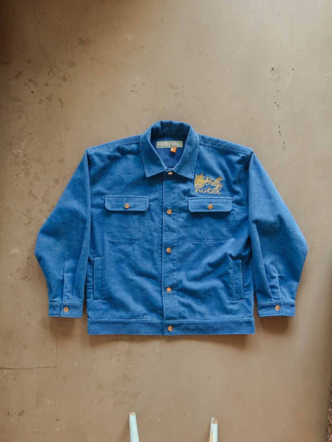 Hotel Outerwear Jakke | Wagon Corduroy Trucker Jacket Royal Blue