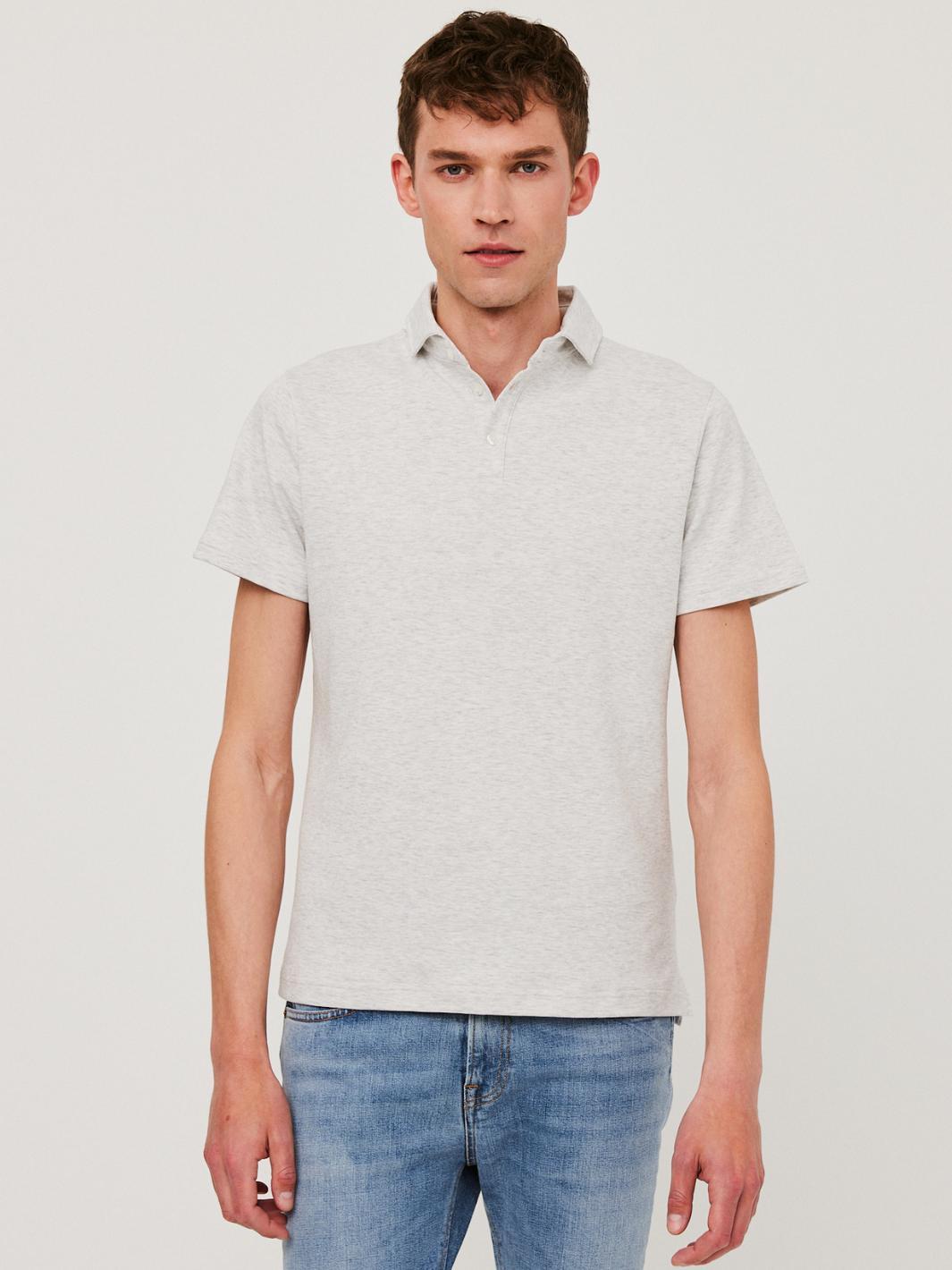 Julie Josephine Shirts T-skjorte | Harald Polo T-shirt Grey Melange