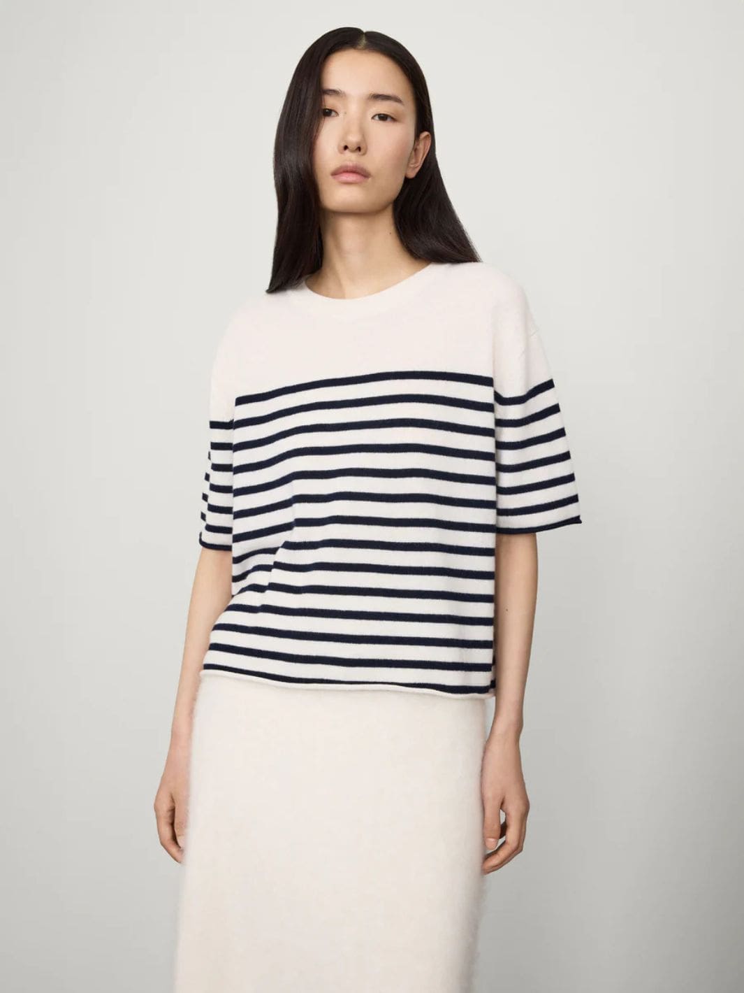 Lisa Yang Sweaters Genser | Cila Cream/Navy