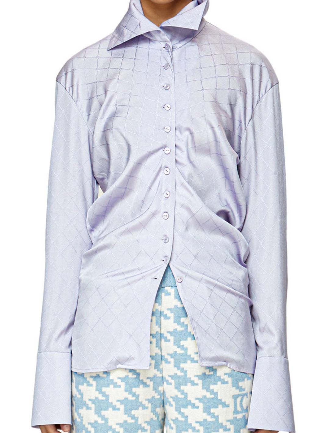 Low Classic Shirts Skjorte | Sailor Button Point Blouse Light Purple