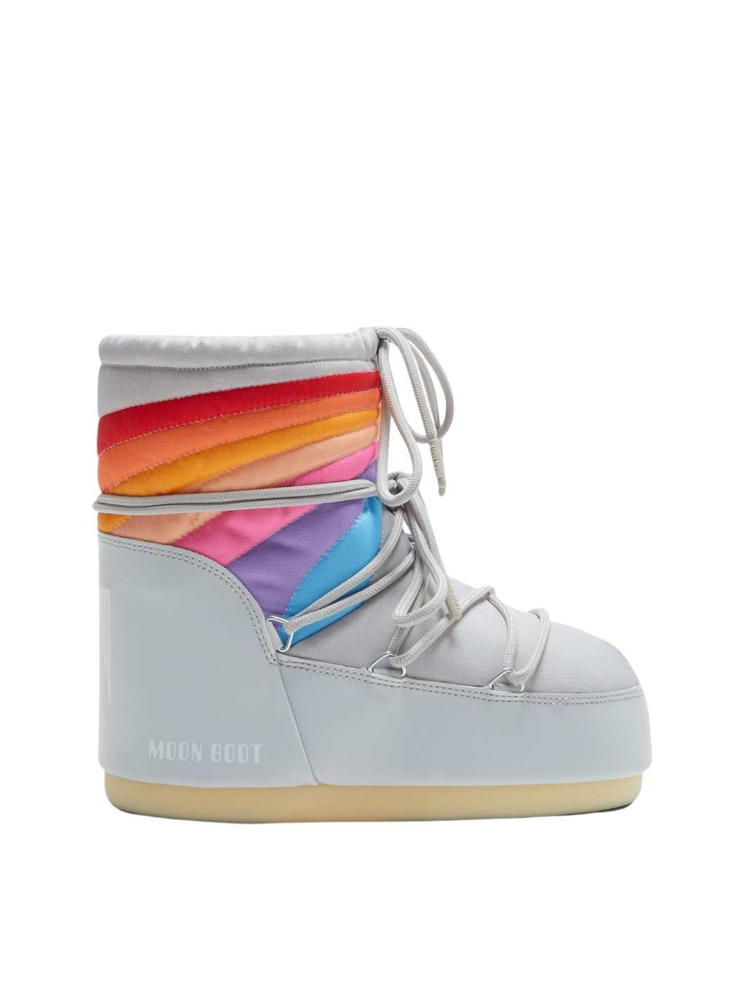 Moon Boot Shoes Boots | MB Icon Low Nylon Rainbow Glacier Grey