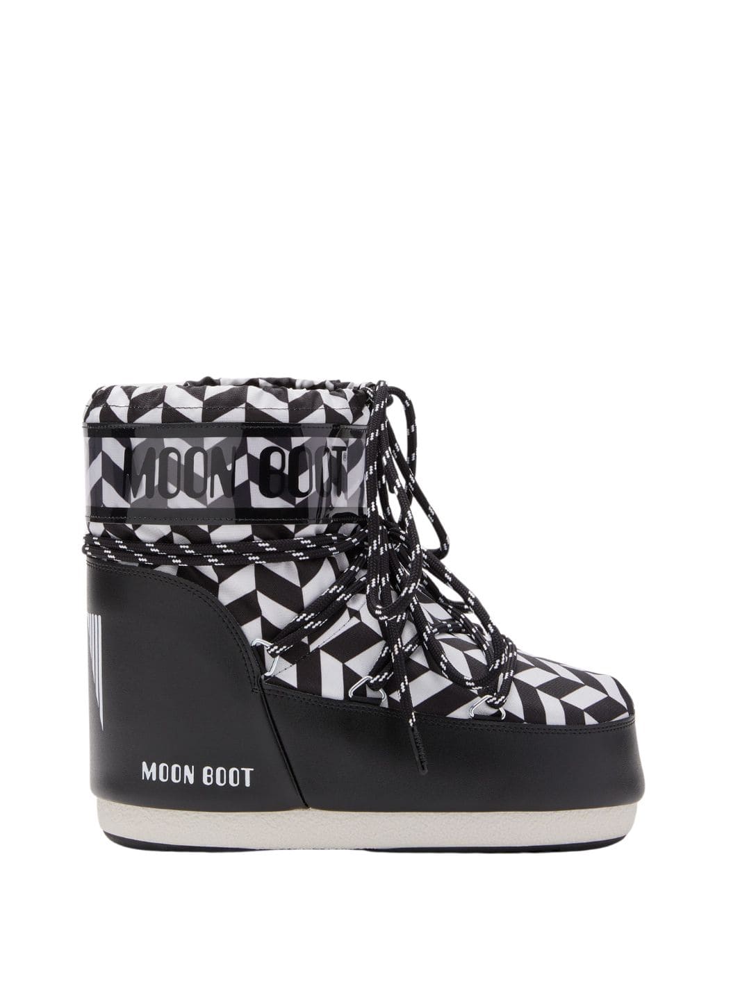 Moon Boot Shoes Boots | MB Icon Low Optical Black - White