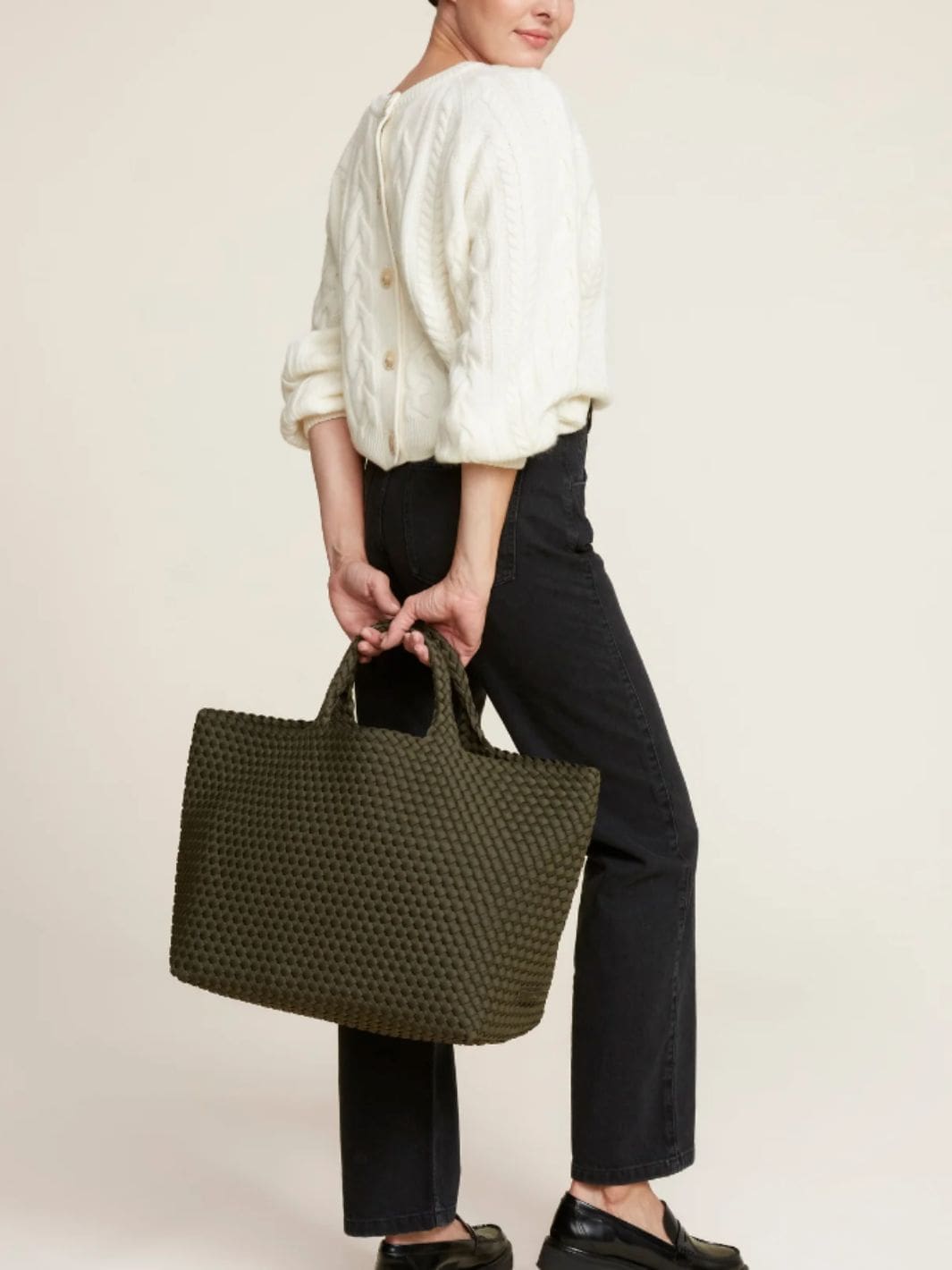 Naghedi Bags Tote Bag | St. Barths Large Tote Olive