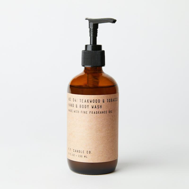 P.F. Candle Co. Håndsåpe Hånd- & kroppssåpe | No. 4 Teakwood & Tobacco Hand and Body Wash