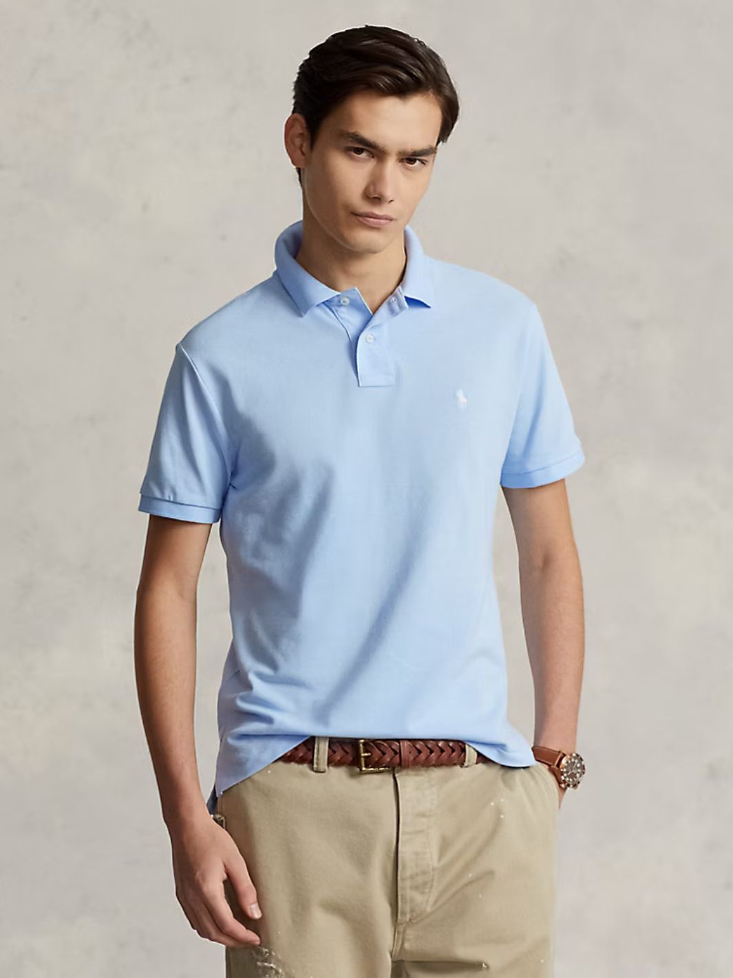 Polo Ralph Lauren Pique Pique | Custom Slim Pique Office Blue