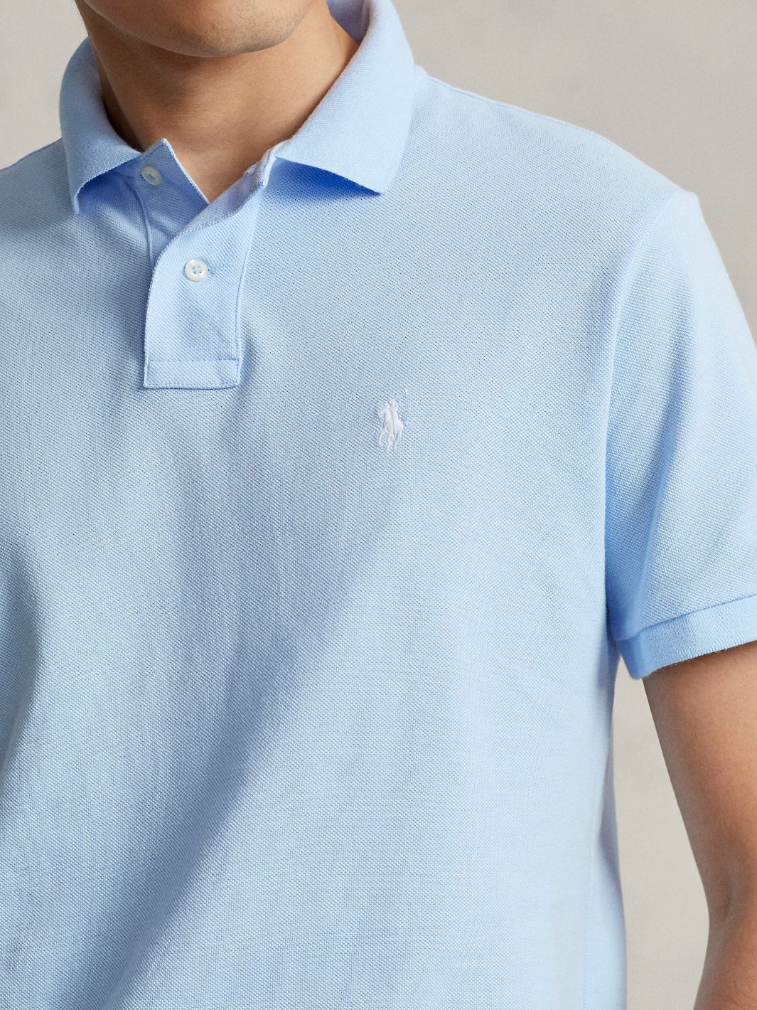 Polo Ralph Lauren Pique Pique | Custom Slim Pique Office Blue