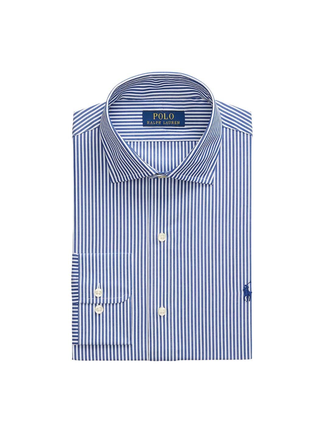 Polo Ralph Lauren Shirts 16,5 / Blå/Hvit Skjorte | Custom Fit Poplin Shirt Blue/White