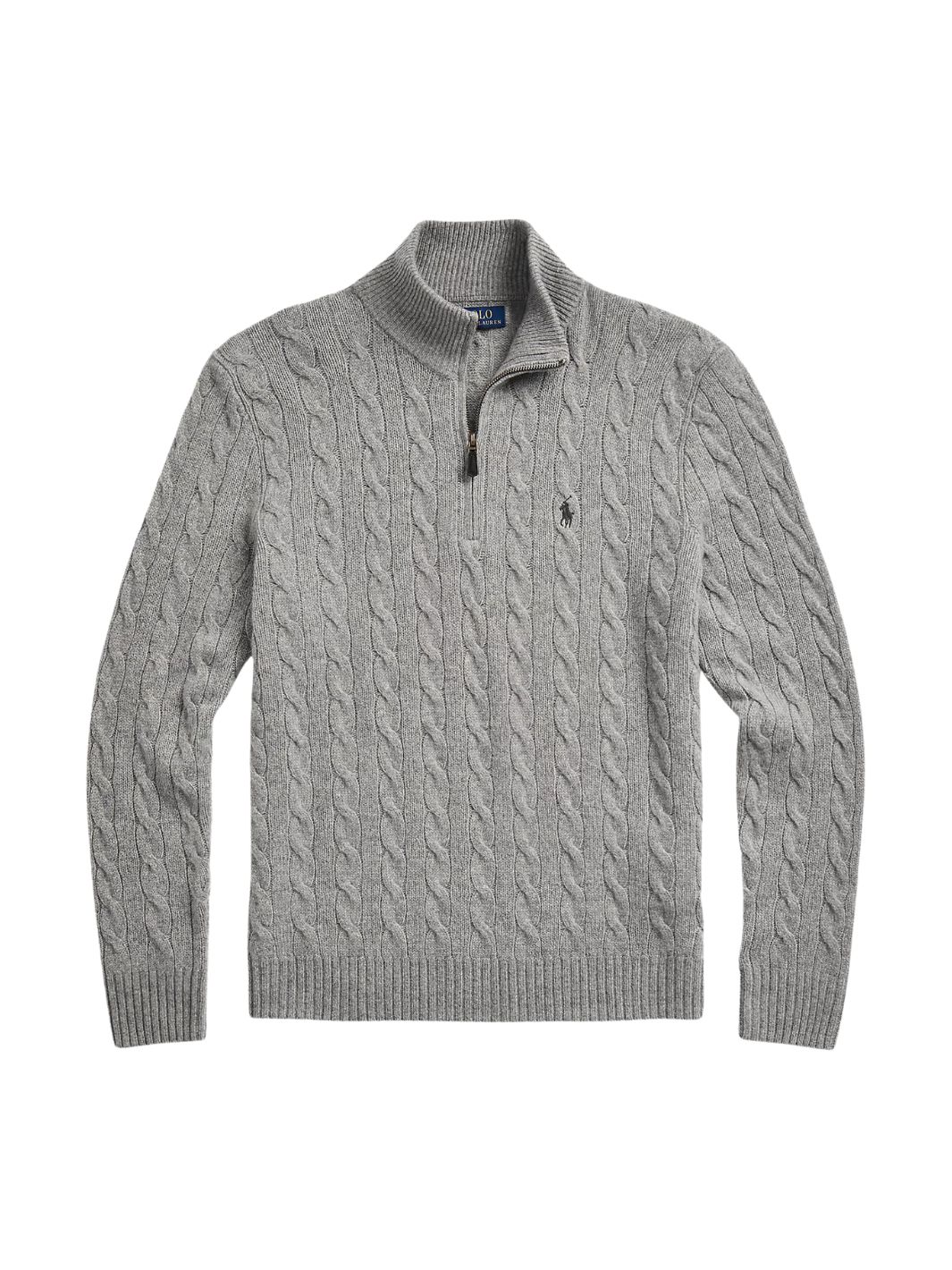 Polo Ralph Lauren Sweaters Genser | Cable Cashmere Half-Zip Grey