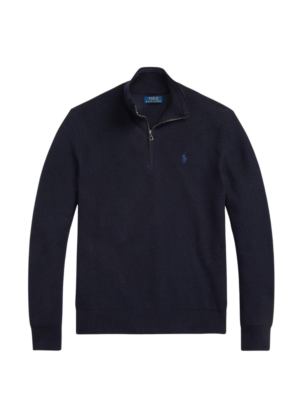 Polo Ralph Lauren Sweaters Genser | Half-Zip Neck Stripe Cotton Navy