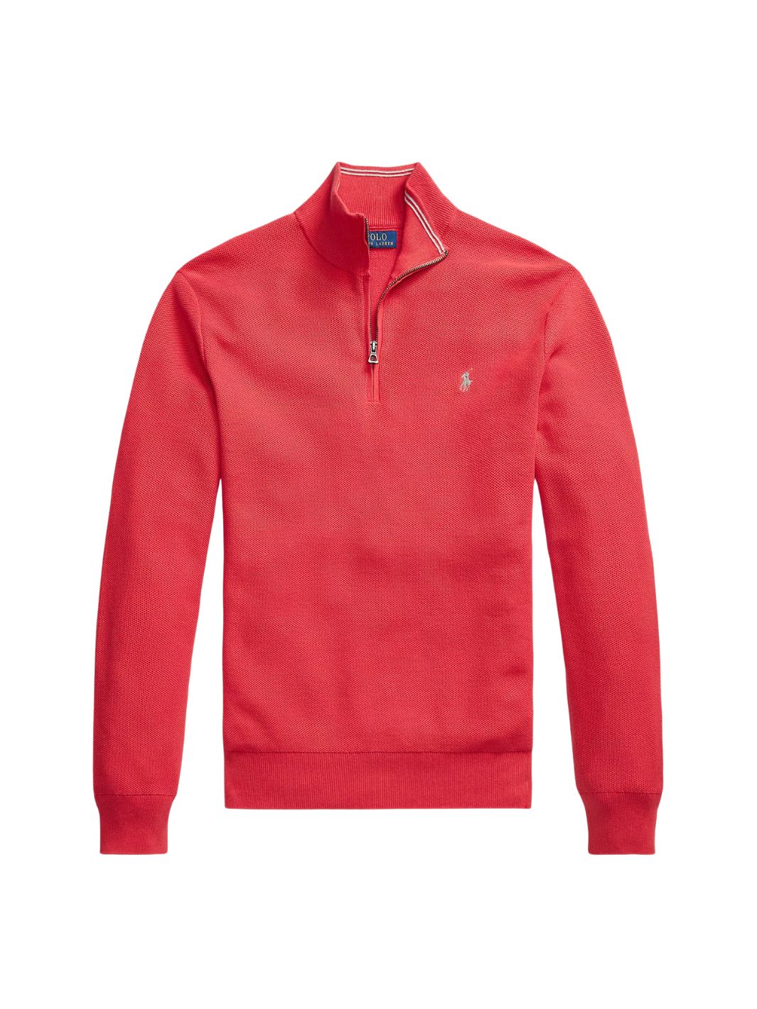 Polo Ralph Lauren Sweaters L / Red Half-Zip Neck Stripe Cotton
