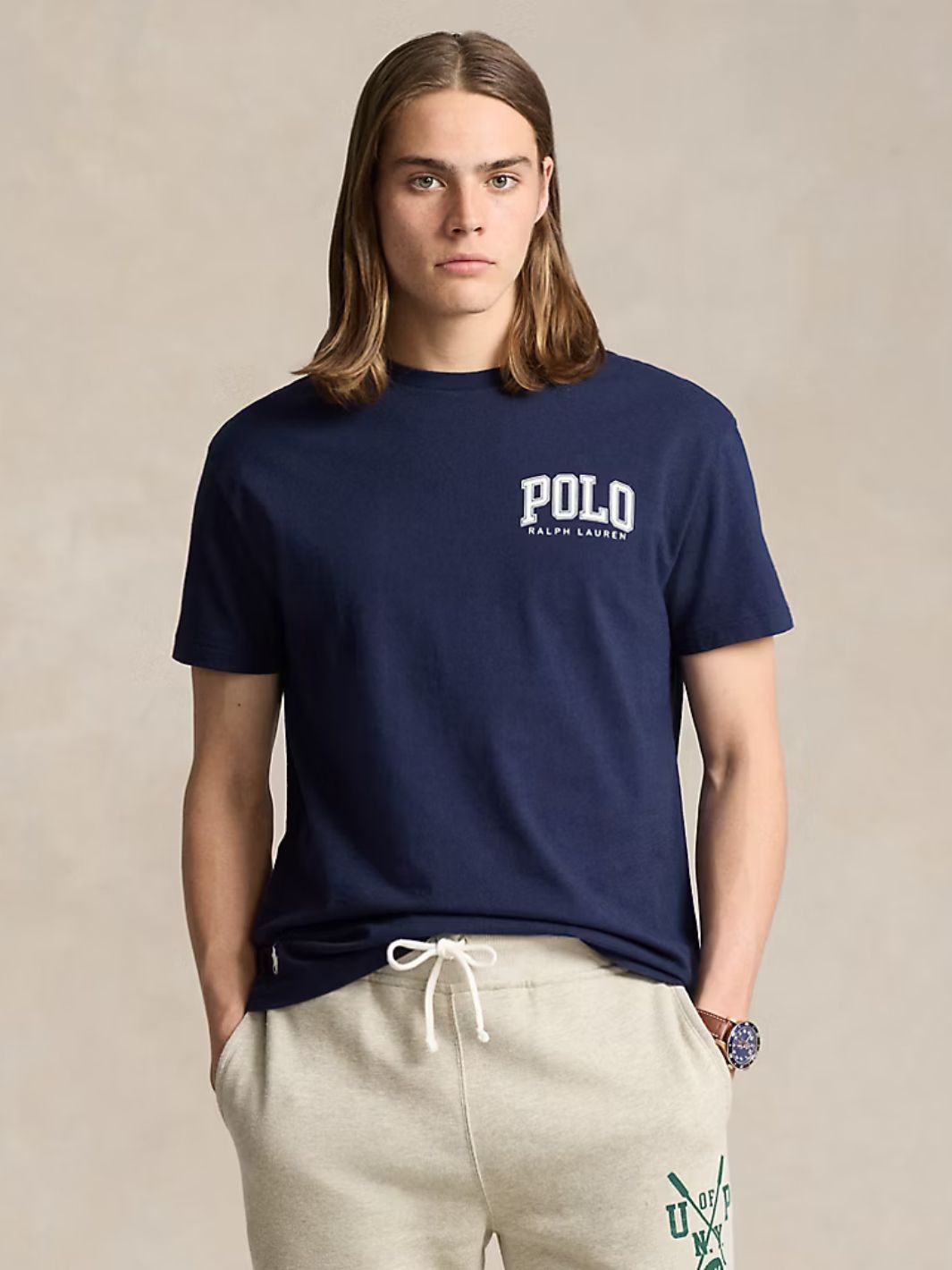 Polo Ralph Lauren Tees & Longsleeves T-Skjorte | Custom Slim Fit Logo Jersey T-Shirt Navy