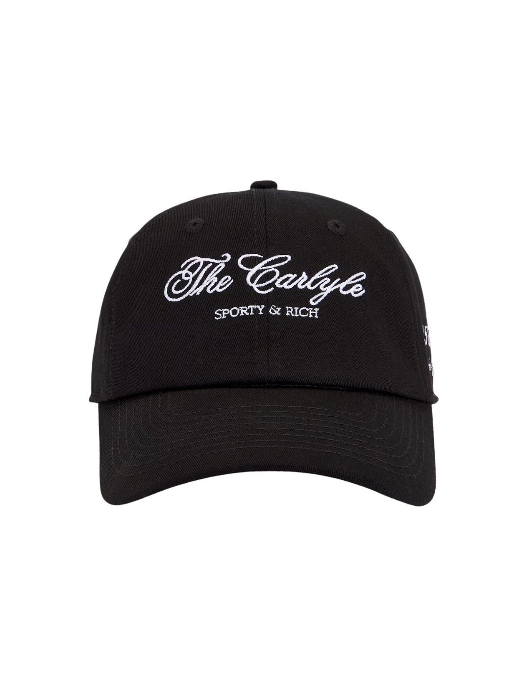 Sporty & Rich Accessories Cap | The Carlyle Souvenir Cotton Hat Black