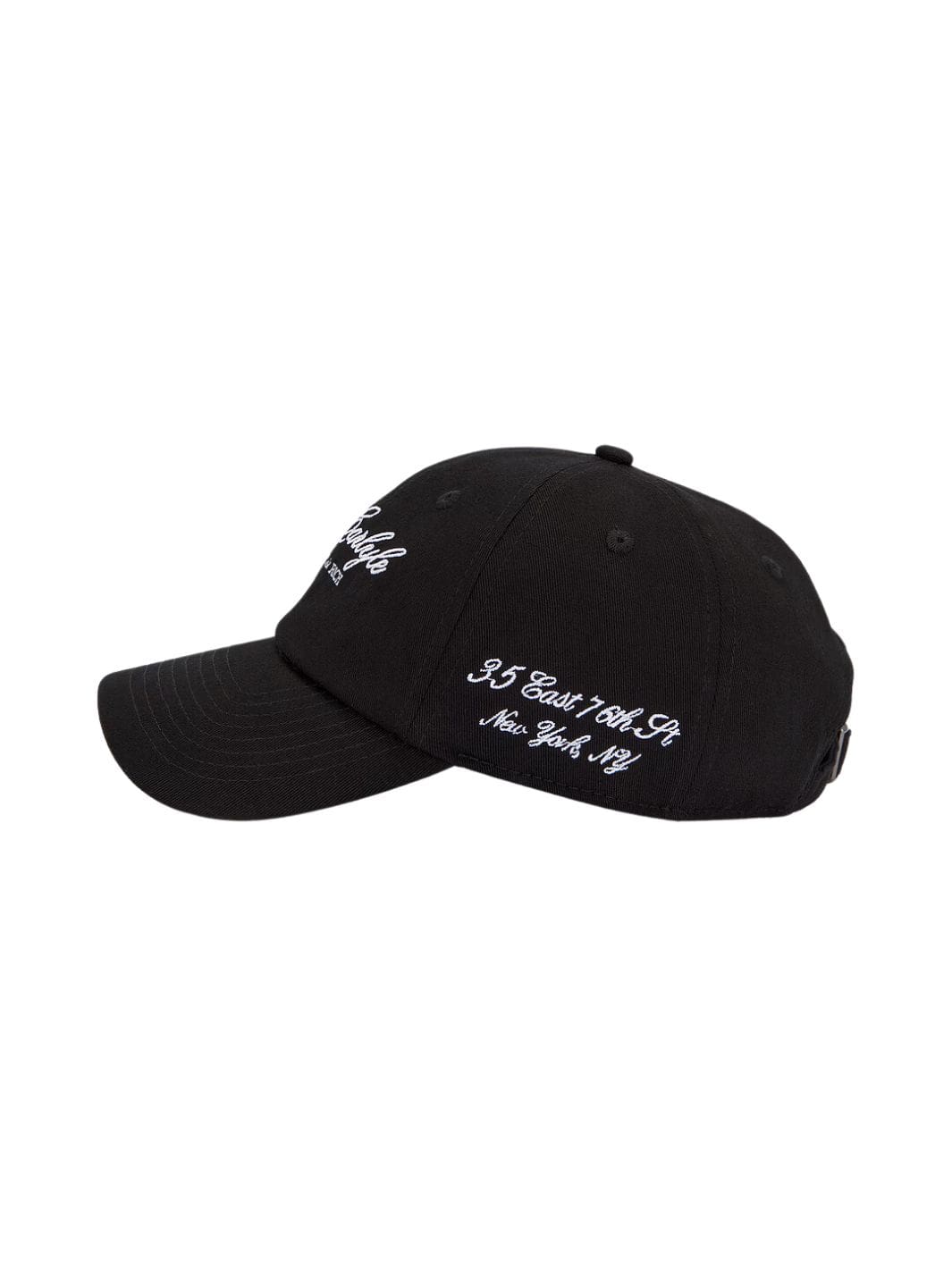 Sporty & Rich Accessories Cap | The Carlyle Souvenir Cotton Hat Black