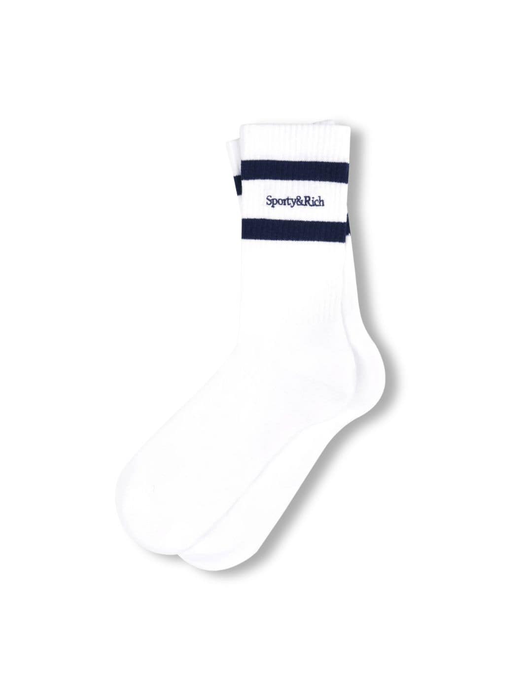 Sporty & Rich Accessories Sokker | Serif Logo Socks White