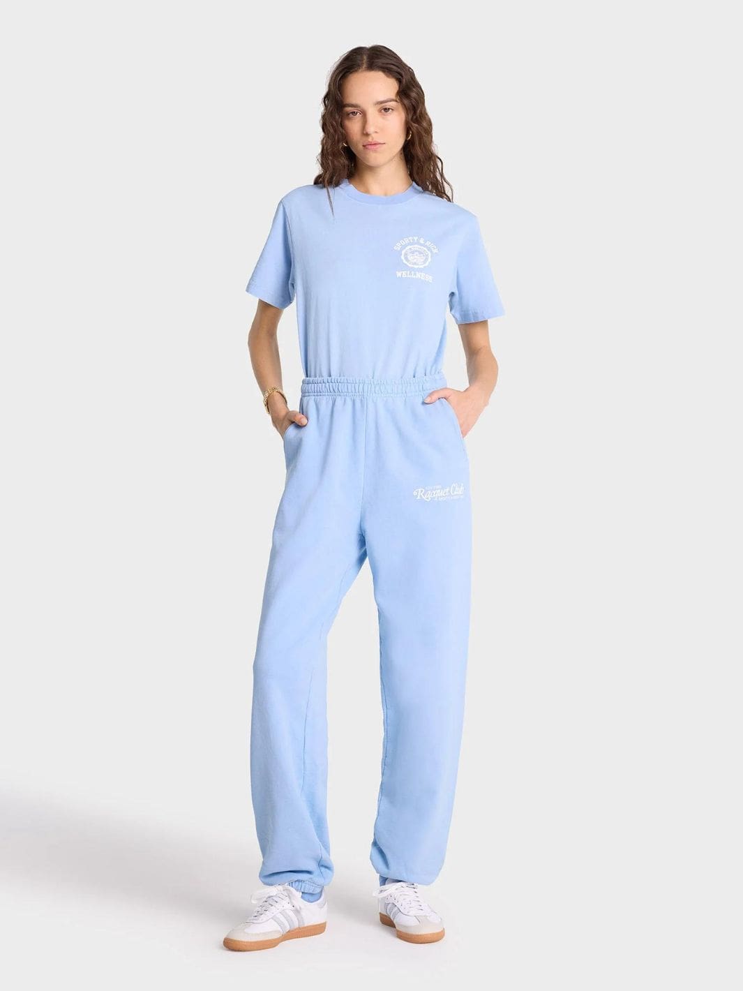 Sporty & Rich Bukser Joggebukse | 94 Racquet Club Sweatpants Sky Blue/White