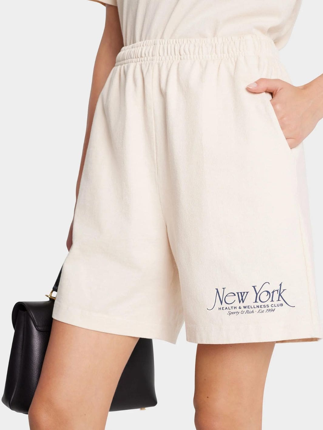 Sporty & Rich Shorts Shorts | NY 94 Gym Shorts Cream/Navy