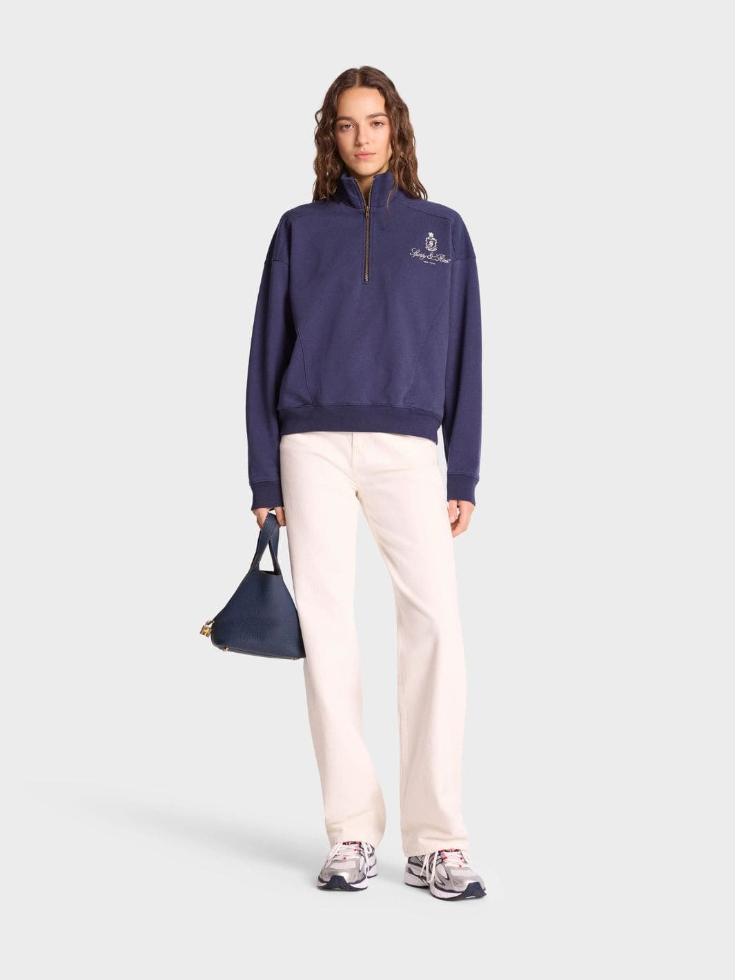 Sporty & Rich Sweaters Genser | Vendome Embroidered Quarter Zip