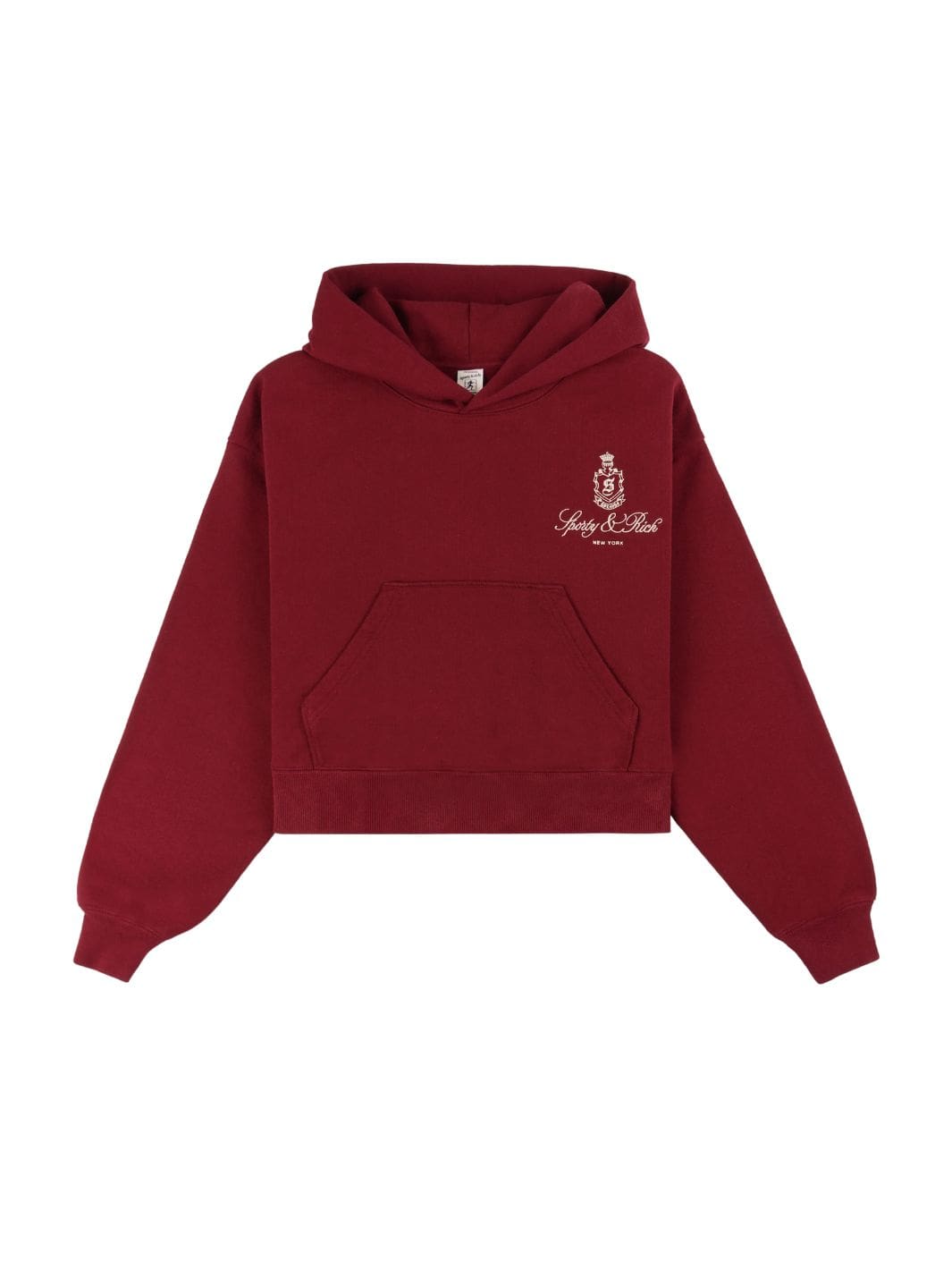 Sporty & Rich Sweaters Hettegenser | Vendome Embroidered Cropped Hoodie