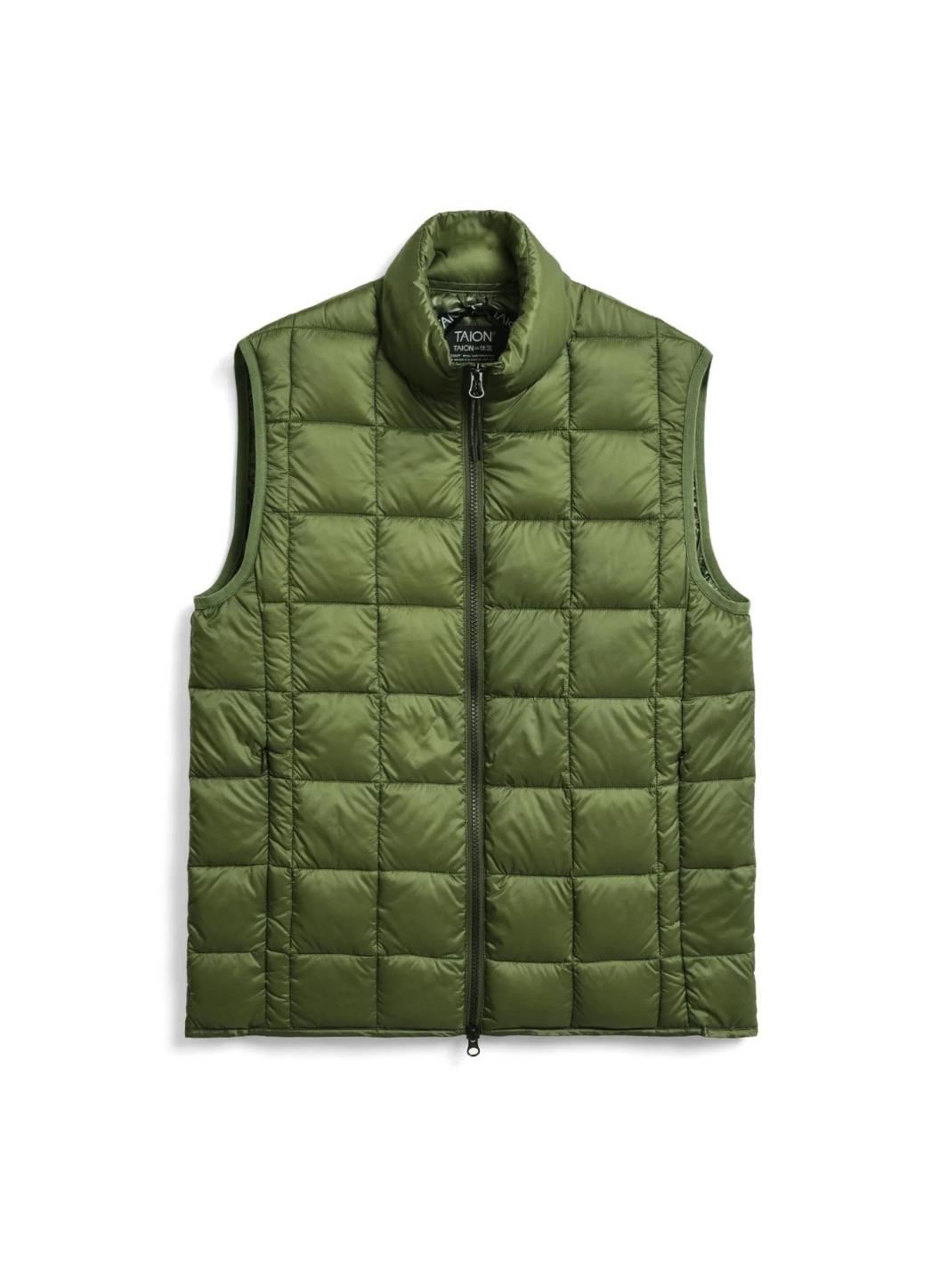 Taion Outerwear Dunvest | Hi-Neck Down Vest Olive