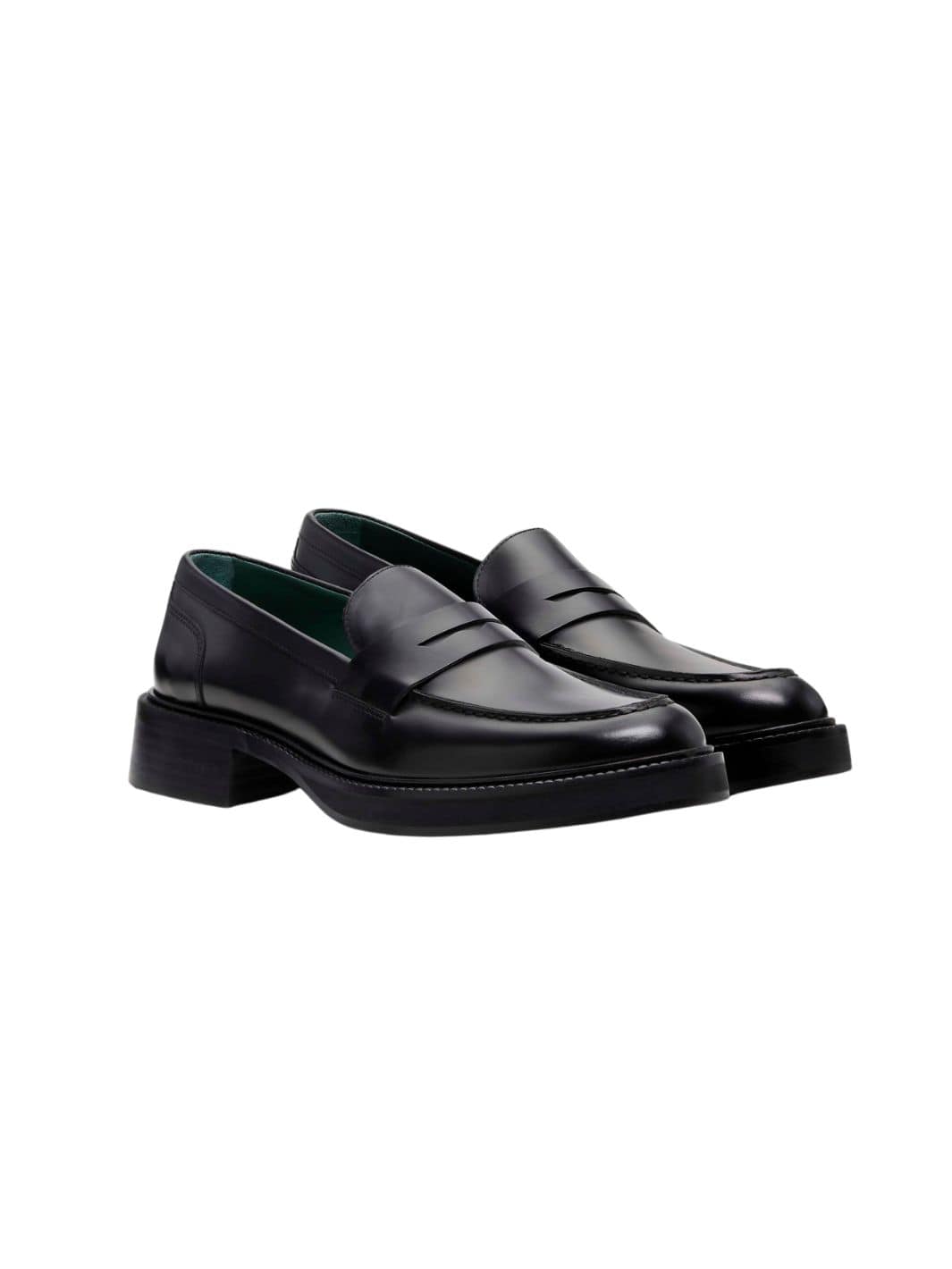 Vinny's Shoes Loafers | Heeled Townee Penny Polido Leather Black