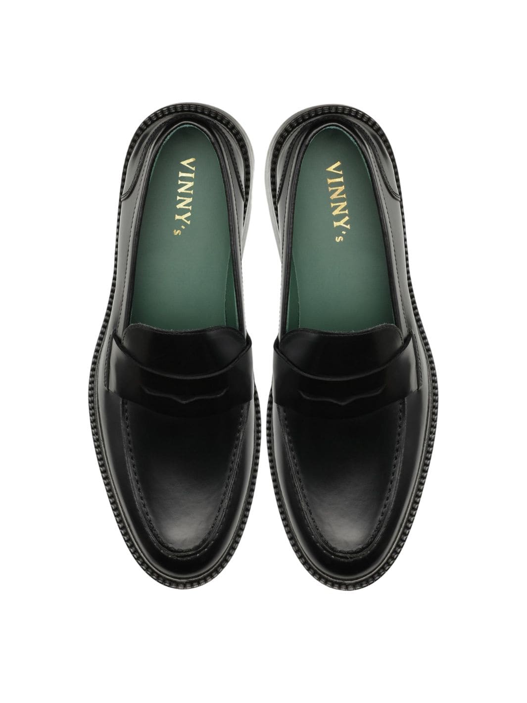 Vinny's Shoes Loafers | Heeled Townee Penny Polido Leather Black